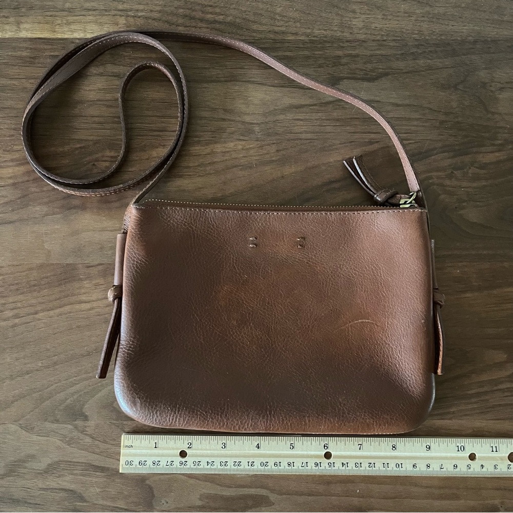 Madewell The Knotted Crossbody Bag Genuine Leather in Tan - Picture 12 of 14